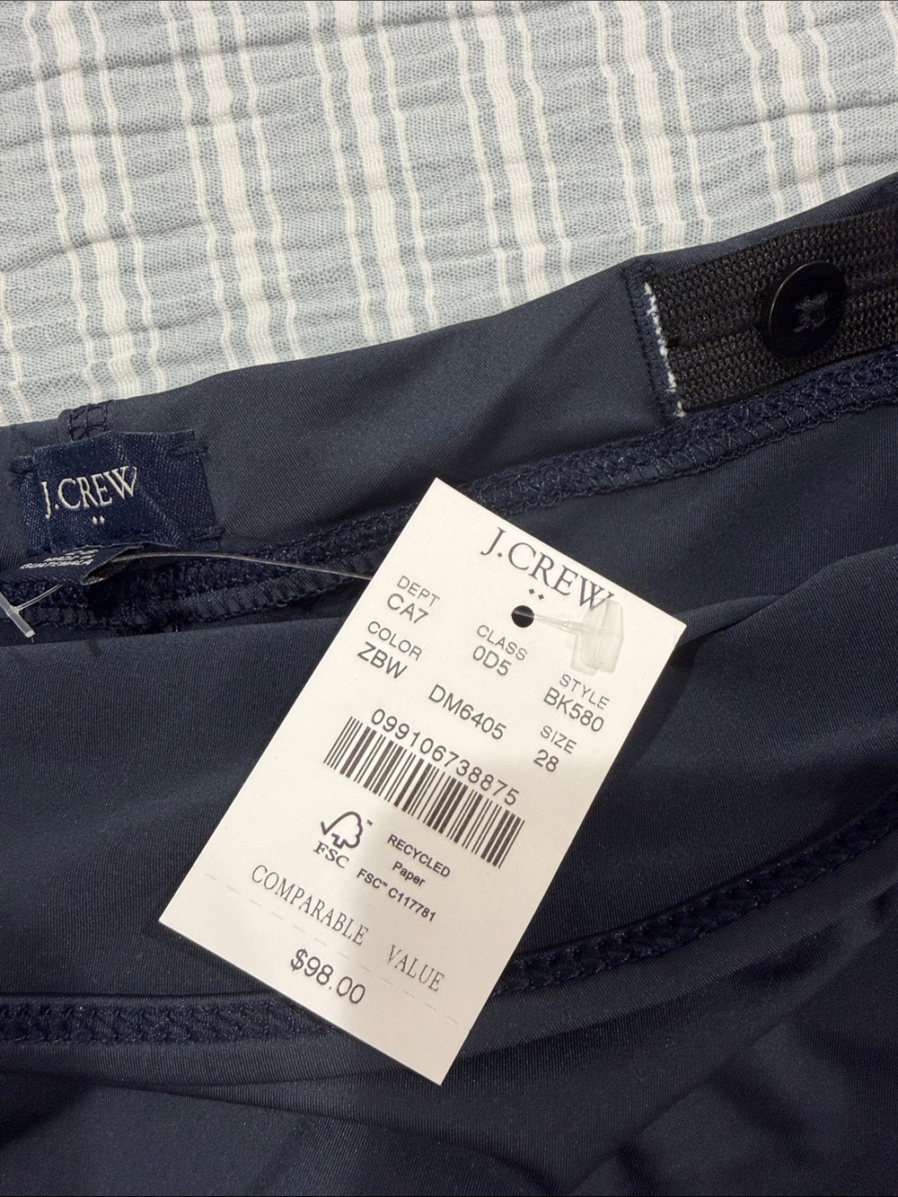 NWT! J Crew Maternity Stretch Waist Skinny Jeans - Dark Blue Size 28 - Picture 5 of 5